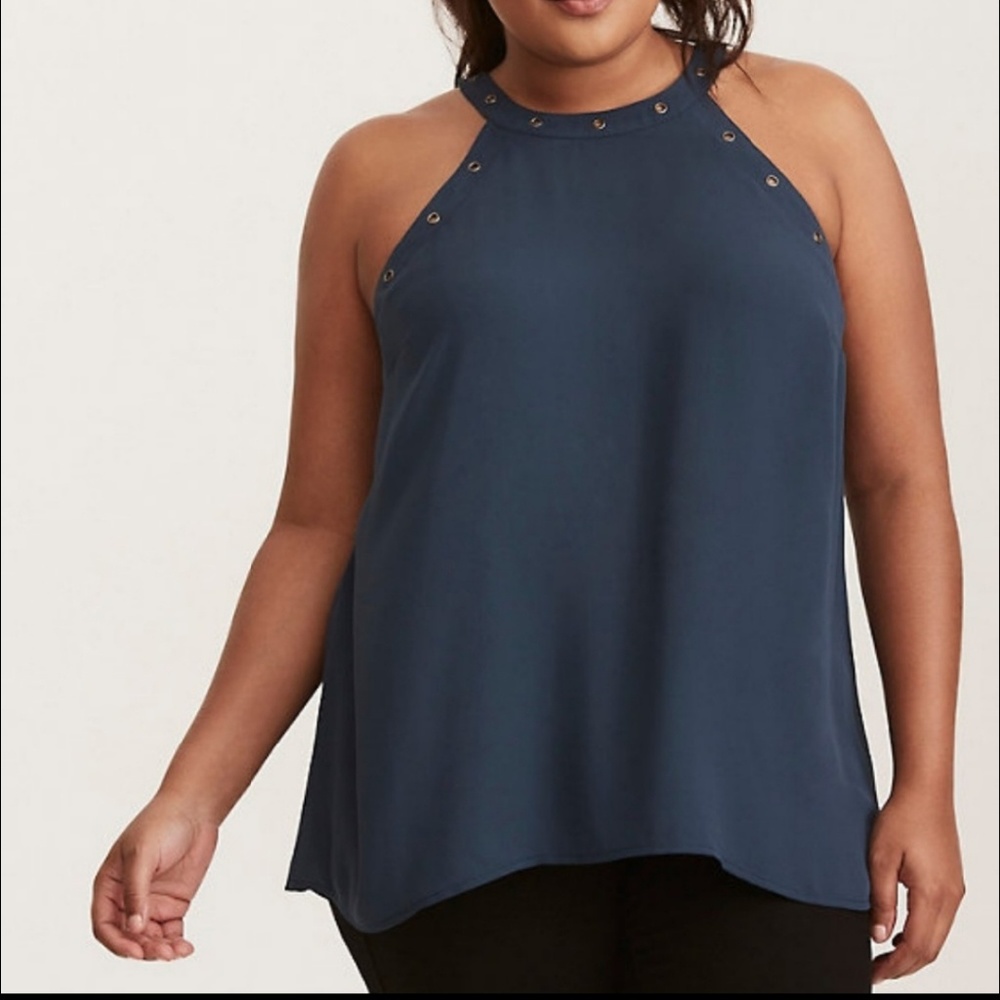 Torrid, Georgette Tank Top, Size 3 (22/24)Teal